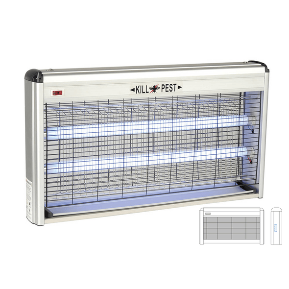 Mata mosquitos eléctrico de 240 V plateado de ABS